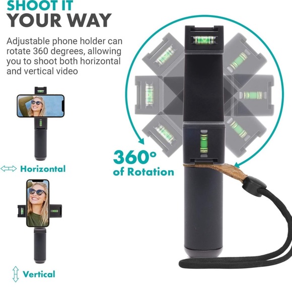 Movo PR-3 Rotating Smartphone Grip Handle Rig 4 iPhone,Samsung,Android Phone - Picture 6 of 8